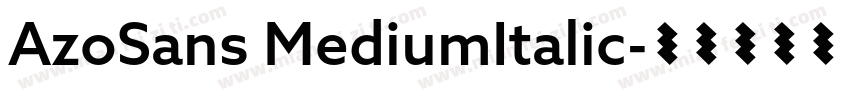 AzoSans MediumItalic字体转换